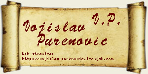Vojislav Purenović vizit kartica